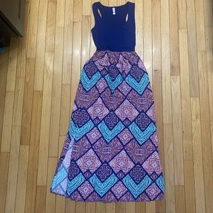 Fun pattern maxi dress